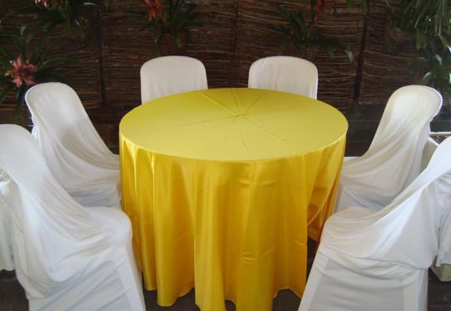 Toalha Redonda Amarela 2,60 de diâmetro